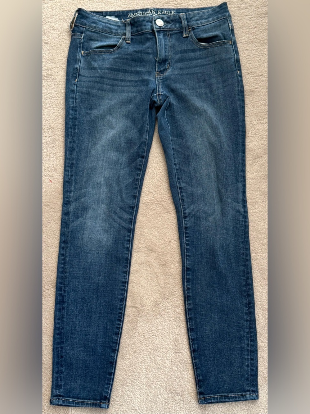 American Eagle Jegging Jeans Size 6 Regular Super Super Stretch X4 Blue